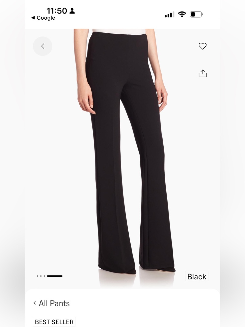 Theory Black High-Waist Flared Women’s Pants size 6